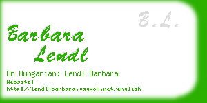 barbara lendl business card